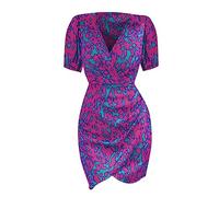 AMDOLE Lightning Deals of Today Robes de liquidation de prime pour femmes - Robe d'été lavande pour femme - Robe de créateur pour femme - Robes courbes - Grande taille - Robe tunique grande taille -