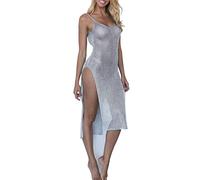 AMDOLE Shorts Cuir Bikini de Plage évidé pour Femmes en Bord de mer Bikini à l'extérieur de la Blouse Micro Flash Maillot de Bain avec des vêtements de Solaire à la Mode décontractée Maillot