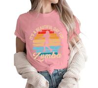 AMDOLE Todays Daily Deals Warehouse T-Shirt à Manches Courtes et col Rond pour Femme, t-Shirt imprimé It's A Beautiful Day for Blouses Fleuries Femmes 5dollar Deals Items