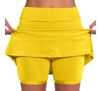 AMDOLE Todays Deals in Prime Clearance Jupe Short Femme avec Poches Sport Décontracté Jupe Couleur Unie Jupe Taille Moyenne Pantalons- La Randonnée, La Course, Le Cyclism Solide Taille Pas Cher