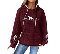 AMDOLE Tunique Grande Taille Longue Sweat à Capuche pour Femmes, Motif Cheval imprimé, Manches Longues, décontracté, Cordon de Serrage, Tendance, 2023 Pyjama Femmes Cotons Grandes Tailles