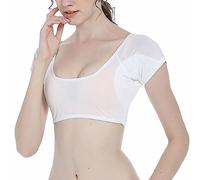 AMDOLE Tunique pour femme - Résistant à la transpiration - Respirant - Super absorbant - Anti-transpiration - Col en V - Haut pour femme, blanc, XL