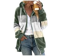 AMDOLE Veste Polaire Femme Fille Hiver Chaude Sweat Capuche Zippé Femme Grande Taille Blousons Chic Et Elegant Sweat Ample Femme Manche Longue Et Poche Chaude Outerwear Pas Cher