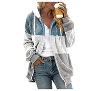 AMDOLE Veste Polaire Femme Fille Hiver Chaude Sweat Capuche Zippé Femme Grande Taille Blousons Chic Et Elegant Sweat Ample Femme Manche Longue Et Poche Chaude Outerwear Pas Cher