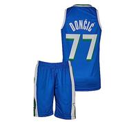Amdrabola Dallas Luka Doncic Maillot de basket-ball pour enfant Bleu Venez avec un short pour fans de basket-ball (4-13 ans)