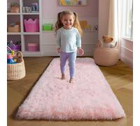 Amdrebio Tapis de couloir à poils longs pour chambre de fille, tapis pelucheux à poils longs pour décoration de chambre d'enfant, salon, chambre de bébé, adolescent, dortoir, salle de classe, salle de