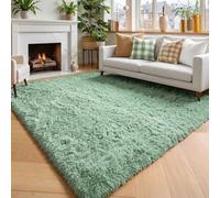 Amdrebio Tapis Pelucheux à Poils Longs pour Salon, Chambre d'enfant, Chambre d'enfant, Jeu en Peluche, 1,2 x 2,4 m, Vert Sauge, Jeu en Peluche