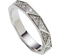 AMDXD Alliances en or blanc 585, bagues d'amitié classiques avec diamants créés en laboratoire, 14 carats, taille 47 à 65, Or blanc 14 carats (585), Moissanite Diamant créé en laboratoire Moissanite