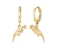 AMDXD Boucles d'oreilles en or blanc 9 carats Au375 véritable pour femme - Petit oiseau - Boucles d'oreilles en or 9 carats sans nickel, Or jaune 9 carats (375), Pas de zirconium