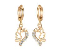 AMDXD Boucles d'oreilles pour femme en or 9 carats, classiques avec moissanite, Au 375 boucles d'oreilles Art nouveau en or véritable, Or jaune 9 carats (375), Moissanite