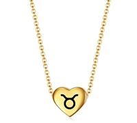 AMDXD Chaîne pour femme avec pendentif en forme de cœur avec 12 constellations - Câble d'extension - Chaîne en acier inoxydable pour femme, Acier inoxydable, Pas de zirconium