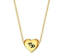AMDXD Chaîne pour femme avec pendentif en forme de cœur avec 12 constellations - Câble d'extension - Chaîne en acier inoxydable pour femme, Acier inoxydable, Pas de zirconium