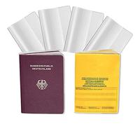 AMDXD Lot de 10 étuis de protection pour carnet de vaccination - Transparent - 93 mm x 130 mm