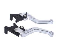 Ameble 1 paire de leviers de frein en alliage d'aluminium réglables à 6 positions, leviers hydrauliques pour Scooters et vélos électriques-argent
