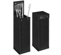 Ameble 2 pièces Sac de Rangement pour Outils de Gril 6x6x20 Pouces boîte Rangement d'accessoires Gril en Tissu Oxford Pliable pour Le Camping, Les grillades, Le Pique-Nique et Plus Encore.