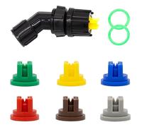 Ameble 7 pièces/Ensemble Buses de pulvérisation Plates en Forme d'éventail à 110 degrés pour réservoir de pulvérisation, Assortiment 6 Embouts pour la désherbage Jardin, pièces d