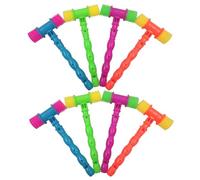 Ameble 8 pièces Jouet Marteau grinçant en Plastique coloré avec poignée de sifflet, Jouet sensoriel et encourageant interactif pour Les Tout-Petits, Cadeaux de fête, Prix Jeu Carnaval