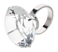 Ameble bague en diamant de 2, 36 pouces en alliage de verre, accessoires proposition romantique, ornements maison, Souvenirs fête, grand, géant