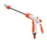 Ameble Baguette de laveuse électrique Baguette de laveuse à Pression Longue Perche en Acier Inoxydable avec buse pulvérisation rotative poignée Ergonomique - Puissance Orange Pression était