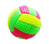 Ameble Balle de Massage à Pointes pour Chiens et Enfants, en Forme de Ballon Football avec lumière LED Clignotante, Jouet à mâcher rebondissant, Jeu sensoriel pour Animaux Compagnie 6, 5 cm