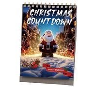 Ameble Calendrier de Compte à rebours de Noël 100 Jours, Calendrier Bureau Debout à détacher pour la Maison, Le Bureau, la décoration Vacances, Affichage Festif et Amusant du Compte rebours