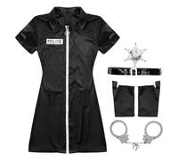 Ameble Déguisement de Policier pour Femme, Taille M
