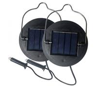 Ameble Dessus de Remplacement de lumière Solaire 2 pièces Rechange lumière Solaire avec Crochet en métal et LED pour Cour Patio et intérieur Dessus Style 1 Hauts Re