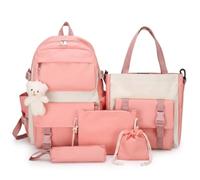 Ameble Ensemble de 5 sacs à dos mignons pour filles et adolescentes, sac à dos d'école de capacité, sac bandoulière tendance pour le quotidien, les voyages, les études, Style2