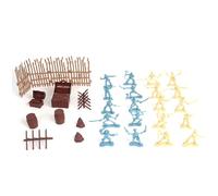 Ameble Ensemble de Jeu Pirate de 34 pièces pour Hommes l'armée avec Figurines Soldats, Ensemble Construction château Bateau Pirate avec Coffre au trésor et Accessoires, Jeu imaginatif po