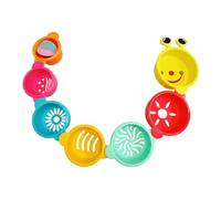 Ameble Gobelets empilables de Bain pour bébé Chenille à 7 Couches pour l'apprentissage précoce, la Reconnaissance des Couleurs et des Tailles, Jouet de Jeu d'eau Baignoire pour Les Tout-Petits, déve