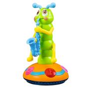 Ameble Jouet Saxophone Dansant Chenille Saxophone Jouet avec Musique et lumière bébé sensoriel Chenille évitement d'obstacles.