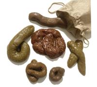 Ameble Kit de farces de crottes artificielles 6 pièces avec Sac Rangement, Jouets crottes réalistes pour Halloween, Poisson d'avril, blagues fête, farces Bureau, Gag Amusant