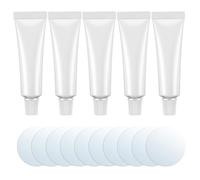 Ameble Kit de réparation de Piscine, 5 pièces Colle PVC + 10 pièces Patchs en Vinyle, Kit réparation Matelas pneumatique pour piscines gonflables, tentes, radeaux, Produits en Vinyle