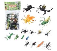 Ameble Kit réaliste de Chenille à Papillon de 16 pièces, Jouets d'insectes détaillés pour Enfants, Figurines éducatives Mini bêtes pour Un Jeu imaginatif, Ensemble d'apprentissage des Insectes