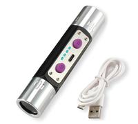 Ameble Lampe Torche Professionnelle pour l'inspection de Pierres précieuses, avec lumière UV Double Longueur d'onde (365 nm et 254 nm), Charge Rapide USB-C,