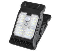 Ameble Lampes solaires extérieures à pince avec détecteur de mouvement, lampes de sécurité solaires améliorées avec 3 modes, clip étanche IP65 pour cour, terrasse, jardin, clôture, etc.