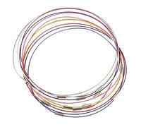 Ameble Lot de 10 Cordons de Collier Ras du Cou en Fil à mémoire Forme, Fil Artisanal en Acier mélangé pour la Fabrication Bijoux, Accessoires Tour Cou Tendance pour pendentifs et Perles 46