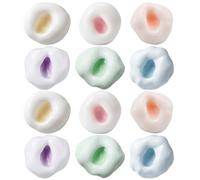 Ameble Lot de 12 balles Anti-Stress croustillantes et malléables, 6 Couleurs, en Plastique, pour Filles, garçons, Enfants et Adultes. Diamètre : 4 cm.