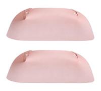 Ameble Lot de 2 Tapis de Nourriture pour Animaux Compagnie en Cuir PU imperméable et antidérapant avec Bords surélevés et Anti-déversement avec Pinces, Tapis Bol Facile à Nettoyer pour Chats Petits