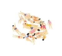 Ameble Lot de 20 Figurines Miniatures peintes à l'échelle 1:50, représentant des Personnages de Plage. Mini-poupées pour Filles, Porte-clés Mini-poupées, avec Cheveux, avec