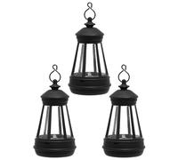 Ameble Lot de 3 lanternes solaires suspendues, étanches IP65, à détection Automatique de luminosité, LED pour Jardin extérieur, Grand Format.