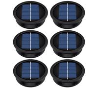 Ameble Lot de 6 embouts de rechange pour lampes solaires blanc chaud 5, 6 cm (2, 2 pouces) avec interrupteur marche/arrêt facile pour lanternes et éclairages extérieurs à monter soi-même.