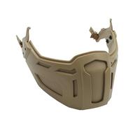 Ameble Masque intégral Airsoft, Demi-Visage Compatible avec Casque, Zone de Protection de 11 cm pour l'airsoft et Les activités Plein air (Argile). Masque, intégral, Compatible avec Casque et Combat