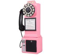 Ameble Modèle de téléphone Vintage rétro, décoration de téléphone à Cadran Mural, Ornement Fixe Antique Mignon pour Bar café Boutique, décoration Maison