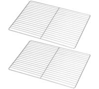 Ameble Paquet de 2 grilles de Gril en Acier Inoxydable 12x18 Pouces, Grille Cuisson Remplacement pour Barbecue, Foyer, Fumeur, Accessoire grillade