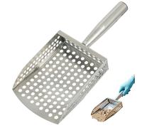 Ameble Pelle à Sable pour la détection des métaux, Tamis de Plage Robuste en Acier Inoxydable avec poignée, râteau à puces de Sable et Tamis Roches pour la Chasse au trésor et Le peignage la Plage