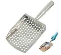 Ameble Pelle à Sable pour la détection des métaux Tamis de Plage Robuste en Acier Inoxydable avec poignée Râteau à puces de Sable et Tamis Roches pour la Chasse au trésor et Le peignage Plage Râteau