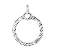 Ameble Petit pendentif O en argent sterling, anneau en forme de O pour la création de bijoux et colliers.