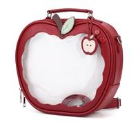 Ameble Sac à dos Red Ita, sac d'affichage d'épingles en forme de pomme avec charme, à main Kawaii convertible multi-portage, Ita de fenêtre pour épingles, accessoire cosplay