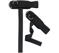 Ameble Sangles de Poignet pour haltérophilie, Sangles de Levage avec Silicone antidérapant et Anneau en D en métal pour Les entraînements Musculation Masculins.